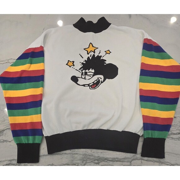 Disney x Forever 21 -Disney Mickey Mouse Cropped Turtleneck Sweater,size Medium - Picture 1 of 5
